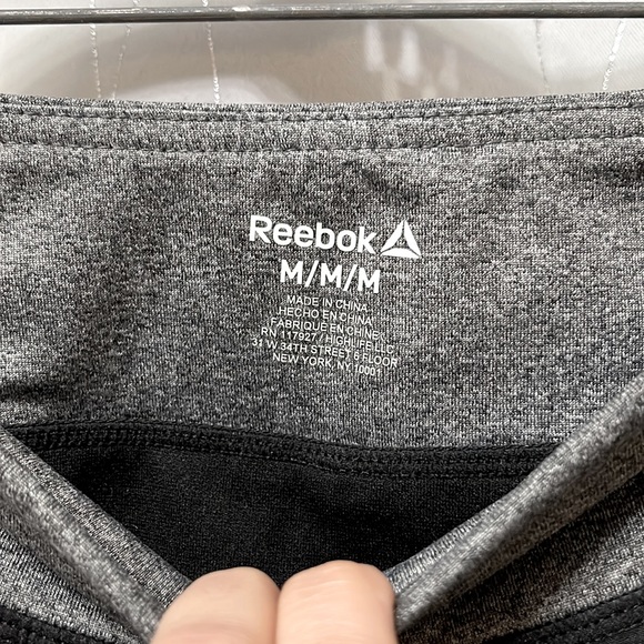 EUC Reebok | semi-fitted gray and black running shorts, wide fitted waistband - Picture 3 of 6